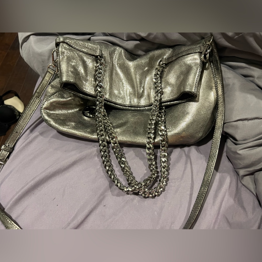 Michael kors silver crossbody